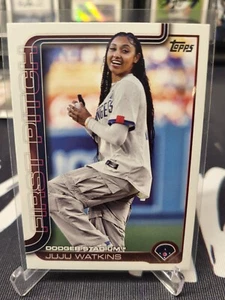 Juju Watkins 2025 Topps Series 1 #FP-3 🔥 First Pitch 🔥 Dodger Stadium - Picture 1 of 2