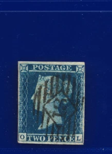 1841 SG14 2d blau E1(2) OL London Inland Section 13 guter gebrauchter Kat £90 ejqk - Bild 1 von 3
