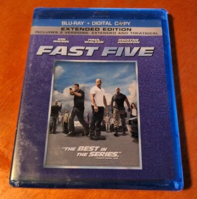 Fast Five Extended Edition Blu-ray Vin Diesel  Paul Walker  Dwayne Johnson - Image 1 of 3