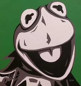 ALLISON LEFCORT "MUPPETS - KERMIT" | SIGNED GICLEE/CANVAS | DISNEY MAKE AN OFFER - Bild 1 von 3