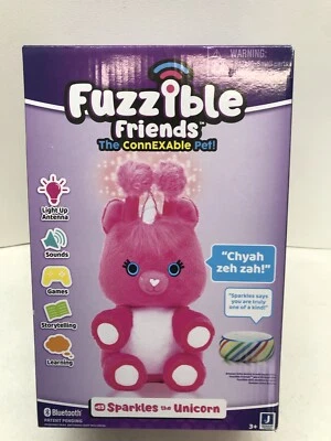 Fuzzible Friend Sparkles the  Unicorn Light up Plush Interactive Alexa Bluetooth - Image 1 of 4