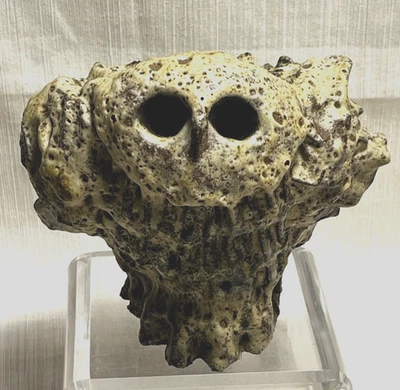 MCM Volcanic Fat Lava Glaze Stylized Owl Studio Art Pottery Mid Century Modern - Image 1 of 4