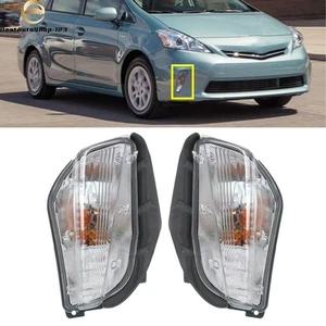 Pair Front Bumper turn Signal Light For Toyota Prius V 2012 2013 2014 - Picture 1 of 8