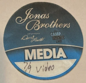 Jonas Brothers Camp Rock. Funktionierender, Foto- oder Backstage-Konzertpass. WPA-7 - Bild 1 von 2