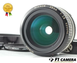 [ Near MINT ] Nikon Ai Nikkor 28mm f/2.8 MF Wide Angle Lens with HN-2 From JAPAN - Picture 1 of 8