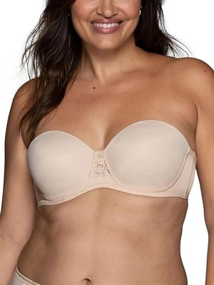 NEW Vanity Fair Women's Beauty Back Smoothing Strapless Bra #74380, Beige, 40C - Image 1 of 4