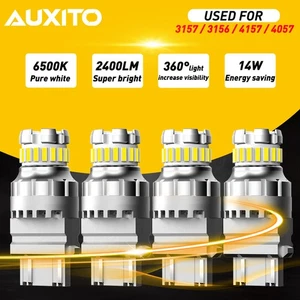 4pcs LED Backup Reverse Light Bulbs Super Bright White 3157 3156 3057 4800LM 28W - Picture 1 of 12