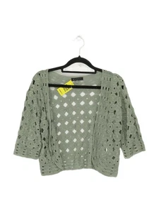 Coast Women's Cardigan UK 8 Green Geometric 100% Viscose V-Neck Cardigan - Picture 1 of 6