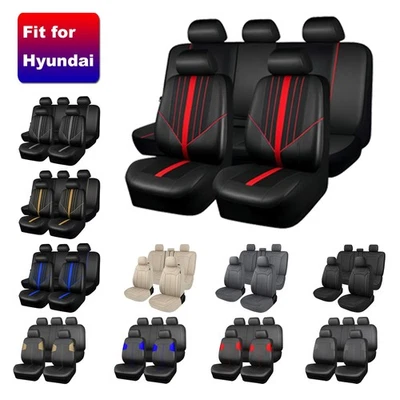 For Hyundai Elantra Tucson Seat Cover 5-Seats Full Set Front Rear PVC Leather - Изображение 1 из 4