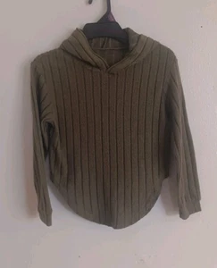 Shein Girl's 2-pc Outfit Olive Green Ribbed Knit Hooded Top & Leggings Size 8Y - Picture 1 of 17