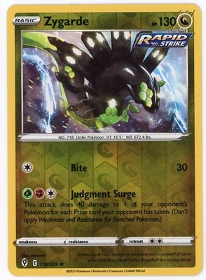 Zygarde 118/203 Swsh07: Evolving Skies Reverse Holo - Image 1 of 4