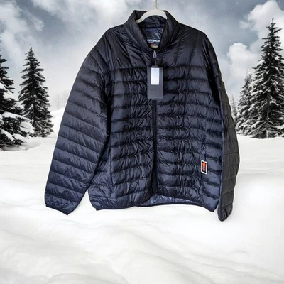 Hawke & Co. Mens Packable Down Quilted Puffer Jacket Size XXL Black - Image 1 of 4