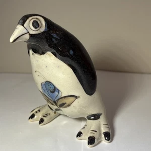 Ken Edwards Signed Pottery Penguin Tonala Mexico Figurine 4.5” - Picture 1 of 9