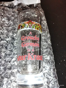 1,5 oz, SHOT Glas, 4" hoch, German Bavarian GUY, Sauerkraut, Oktoberfest.14 - Bild 1 von 4