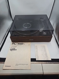 Vintage Pioneer PL-15D-II Stereo Turntable PL-15Dii w/DUST COVER "TESTED WORKING - Picture 1 of 6
