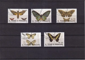 SA32k Sao Tome An Principe 1992 Butterflies and Moths used stamps - Picture 1 of 1