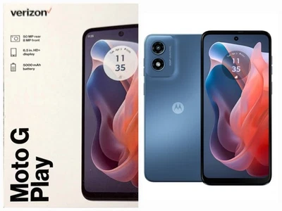 @ Verizon Prepaid Motorola Moto G Play 2024 6.5"/64GB/4GB RAM Blue Phone 🔒🆕 - Image 1 of 4