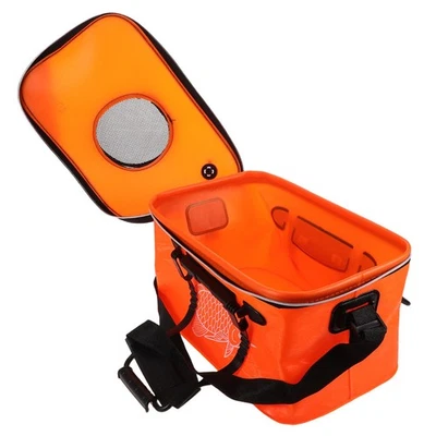  Faltbarer Eimer Für Lebende Fische Ködereimer Zum Angeln Tragbarer Campingeimer - Bild 1 von 4