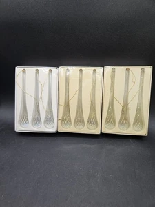 VTG. Kurt Adler Faucted Glass Opalescent Rain Drop Christmas Ornaments 3 Packs - Picture 1 of 8
