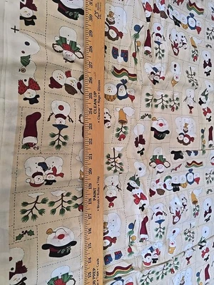 Tela de patchwork muñeco de nieve de Navidad, 8 yardas, caprichosa, fondo tostado Foto 1 de 3