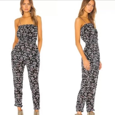Mono floral para mujer Etoile Isabel Marant talla grande 40 oscuro medianoche sin tirantes Foto 1 de 4