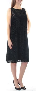 ALFANI Womens Black Sleeveless Below The Knee Evening Dress Size: 8 - Picture 1 of 6