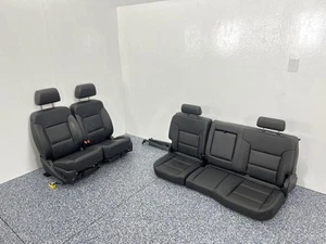 2015 Sierra 2500HD Pickup Front Rear Leather Seats Black 4dr Crew Cab 875790 - Picture 1 of 12