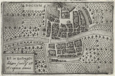 Map "Dokkum" (Netherlands) Valegio-Rascicotti, c.1598 - Image 1 of 2