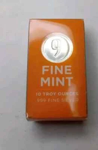 US 9 Fine Mint 10 Troy Oz .999 Fine Silver Bar Bullion - Picture 1 of 7