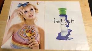 1998 PROFUMO FETISH modello biondo farfalle all'uncinetto - pubblicità rivista vintage 2-Pg - Foto 1 di 1