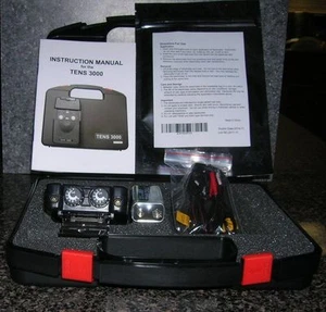 NEW! TENS 3000 UNIT. BATTERY, LEADWIRES,& ELECTRODES INCLUDED - Picture 1 of 8