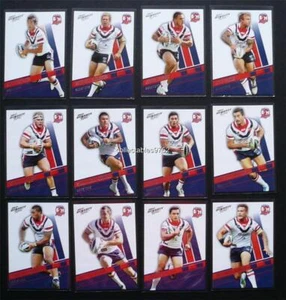 NRL 2012 SYDNEY ROOSTERS SELECT DYNASTY TRADING CARDS FULL SET 12 Cards - Picture 1 of 1
