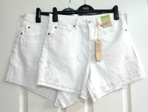 M&S MOM Denim Cotton Shorts with Stretch - Picture 1 of 7