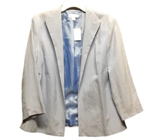 NEW Coldwater Creek Women's Open Front Light Jacket Blazer size Large Baby Blue - Picture 1 of 4