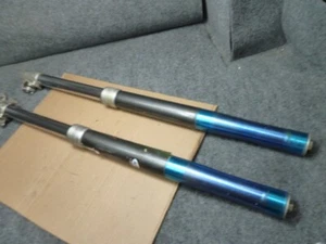 1992 92-93 KX250 KX 250 BLUE Front Fork Set Shock Absorber Suspension Leg Tube - Picture 1 of 7