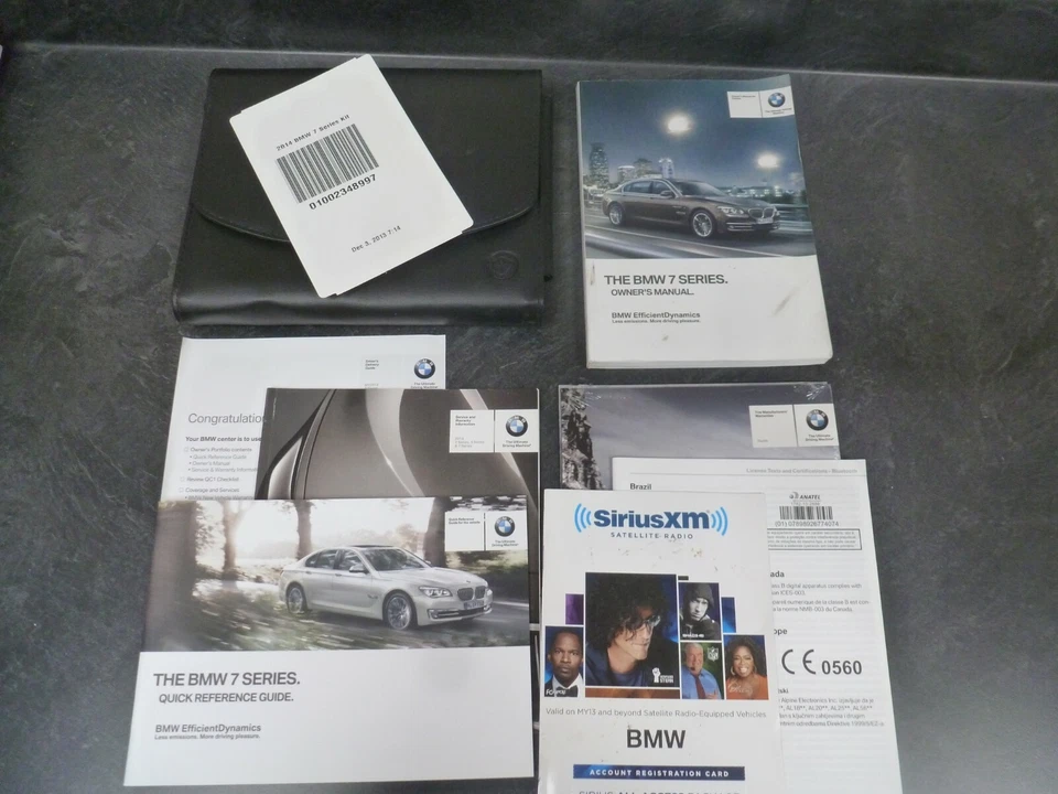 2014 BMW 7 Series 740i 740Li 750i 750Li 760Li Alpina B7 xDrive Owner Manual Set Foto 1 de 1