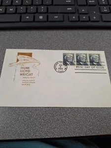 1966 First day cover 2 cent stamp (3) Frank Lloyd Wright cachet art envelope  - Picture 1 of 3