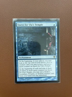 M1083 Quest for Ula's Temple 2010 Worldwake Blue Rare Enchantment MTG LP/NM - Image 1 of 4