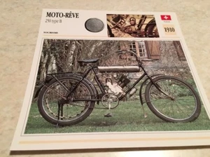 Tarjeta Moto Moto Sueño 250 Tipo B 1910 Colección Atlas Francia - Imagen 1 de 2