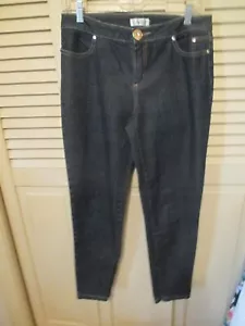 Pantalones de mezclilla para mujer Metro 7 ajustados al tobillo con cremalleras talla 6 elásticos 32" x 28" NUEVO - Imagen 1 de 8