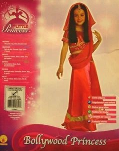 Bollywood Princess-Skirt & Veils Halloween Costume Pink Girls- 12-14  /gh4 - Picture 1 of 1