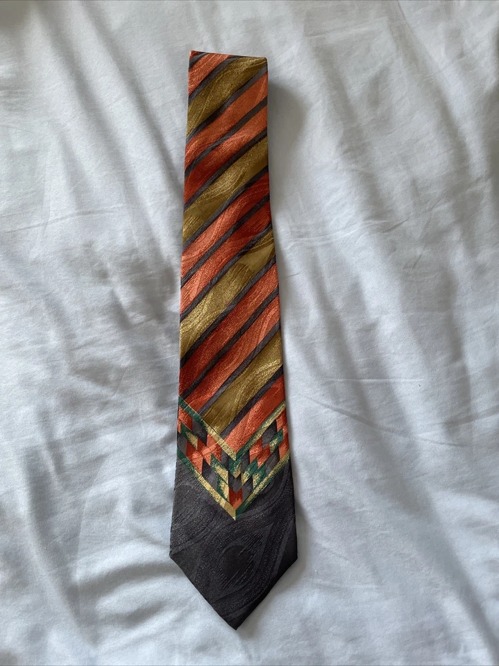 Corbata Giovanni Montana 100% seda hecha en Italia Foto 1 de 4