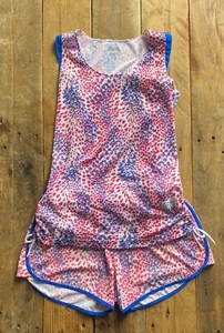 Gore Running Wear Weste & Shorts - Pink & Blau Print - Größe 40 Large - Bild 1 von 17