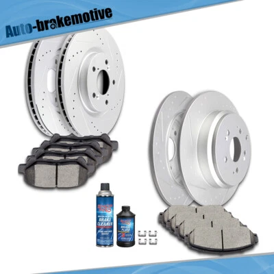 FOR 2011 2012 2013 2014 HONDA ODYSSEY FRONT & REAR BRAKE ROTORS AND CERAMIC PADS - Image 1 of 4