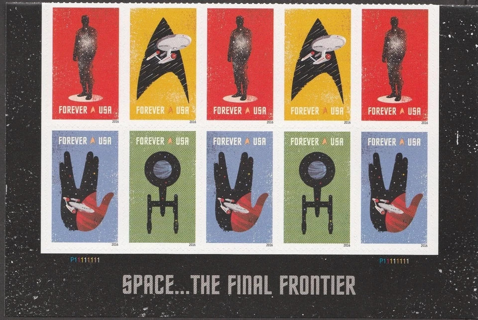 US #5132-5135 MNH Plate Block 2016 Star Trek Enterprise Vulcan Planet [P1111111] - Image 1 of 1