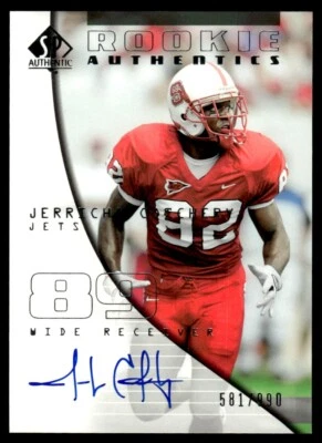 2004 SP Authentic AUTO RC Jerricho Cotchery Rookie Auto /990 New York Jets #176 - Image 1 of 2