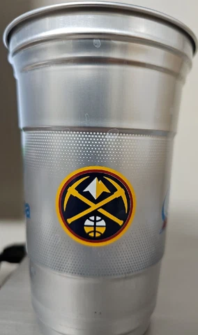 Denver Nuggets Official Ball Arena Playoffs Watch Party Metal AL Cup Jokic 23oz Cover