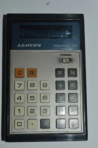Lloyd's Accumatic E 310 Electronic Calculator LED Hand Held 1970's Tested Japan - Picture 1 of 12