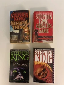 Lot Of 4 Books Needful Thing Pet Semetary Desperation Geralds Game Stephen King - Imagen 1 de 10