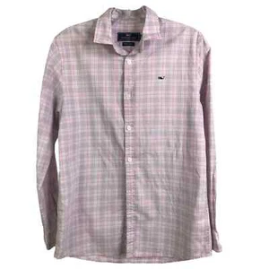 Camisa Vineyard Vines de Shep & Ian Niño Ballena Rosa Blanca a Cuadros a Cuadros Talla L - Imagen 1 de 11